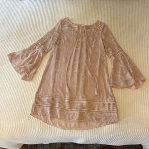 Pink Anthropologie sheer dress size 4